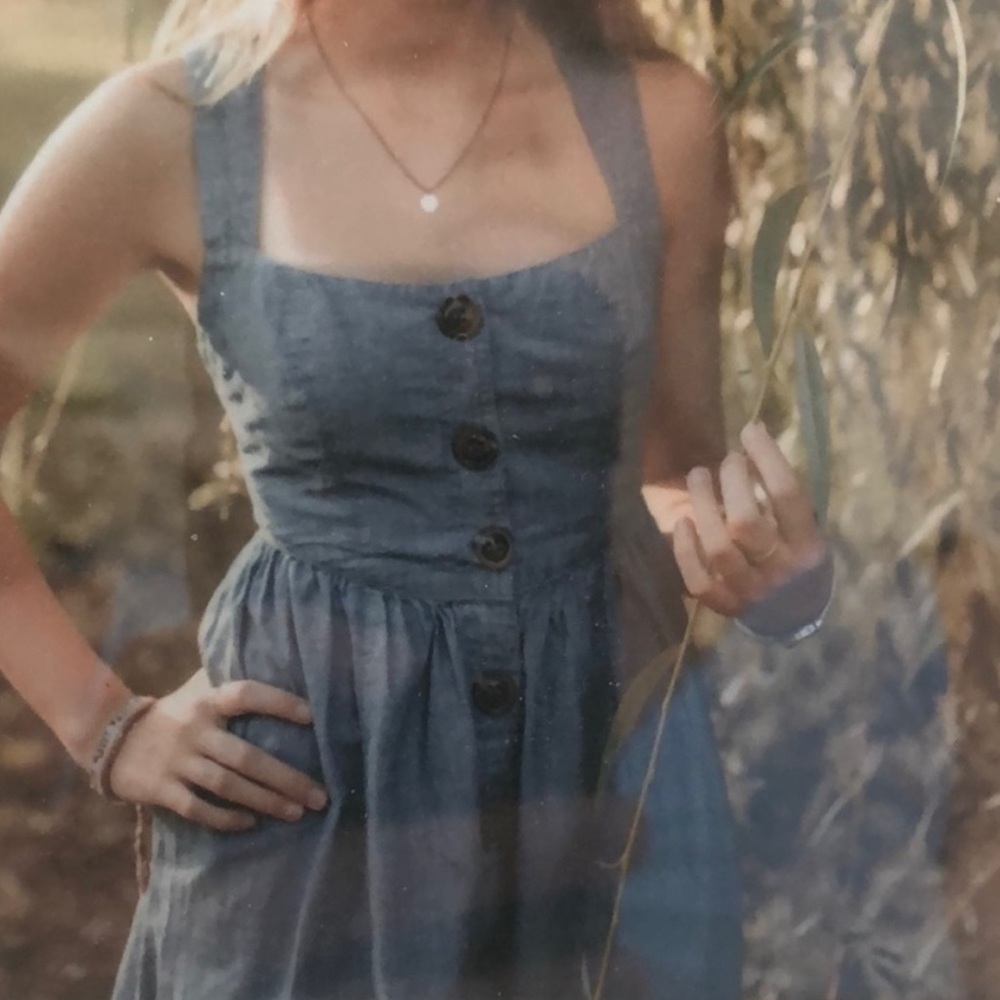 Free People denim dress 🩵